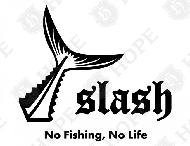 マグロの尾びれとslash